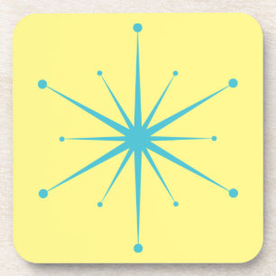 Porta-copo Moderno do século médio Retro Starburst