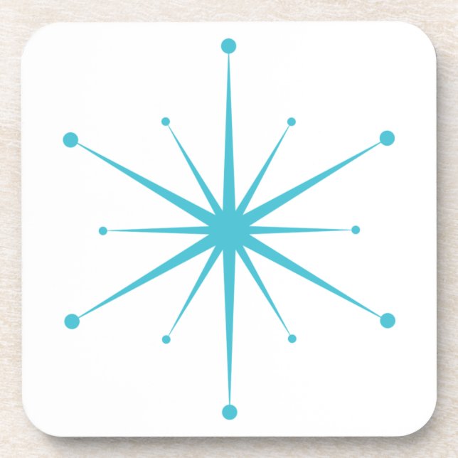 Porta-copo Moderno do século médio Retro Starburst (Frente)