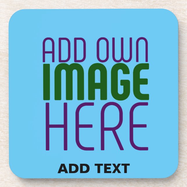 PORTA-COPO MODERNO EDITABLE SWAG SKY BLUE IMAGE TEXTO MODELO (Frente)