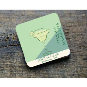 Porta-copo Moderno Elegante Tequila Social Club Dark Green EU