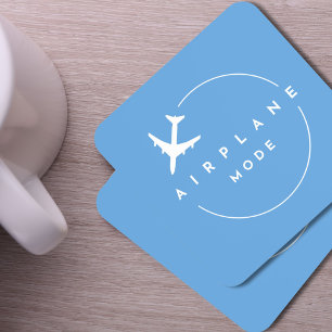 Porta-copo Modo Avião Minimalista Moderno Viagens Aviação