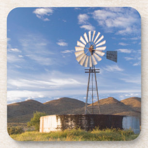 Porta-copo Moinho de Vento e Barragem no Karoo ao Nascer do S