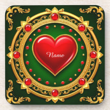 Moldura Dourada Luxuosa do Coração