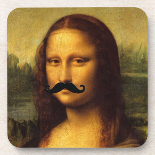 Porta-copo Mona Lisa Com bigode