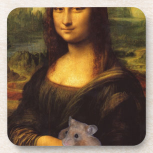 Porta-copo Mona Lisa com hamster