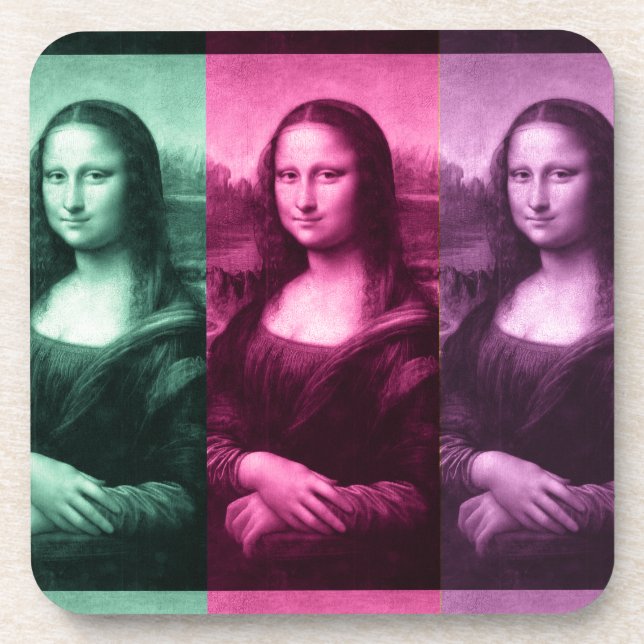 Porta-copo Mona Lisa Green Pink Purple (Frente)