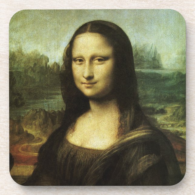 Porta-copo Mona Lisa por Leonardo da Vinci, Arte Renascentist (Frente)