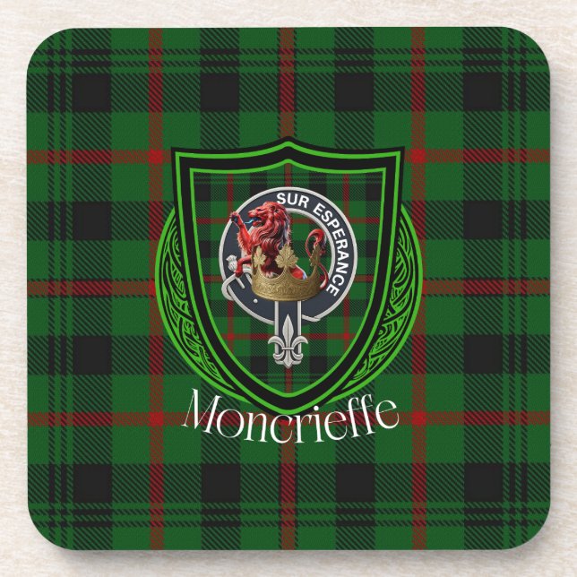 Porta-copo Moncrieffe Scottish Clan Tartan & Crest (Frente)