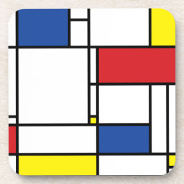 Porta-copo Mondrian Minimalist Geométrico De Stijl Modern Art