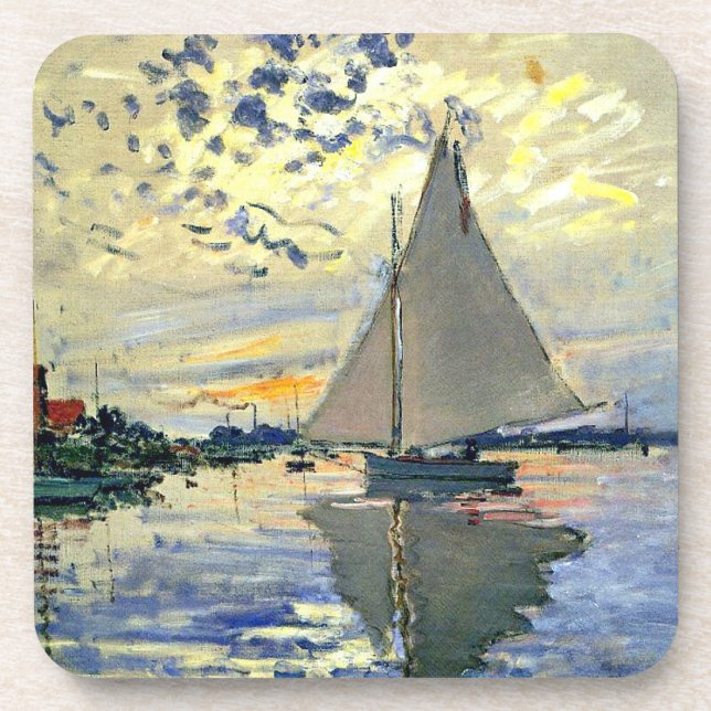 Porta-copo Monet - Navio de vela no Le Petit-Gennevilliers (Frente)