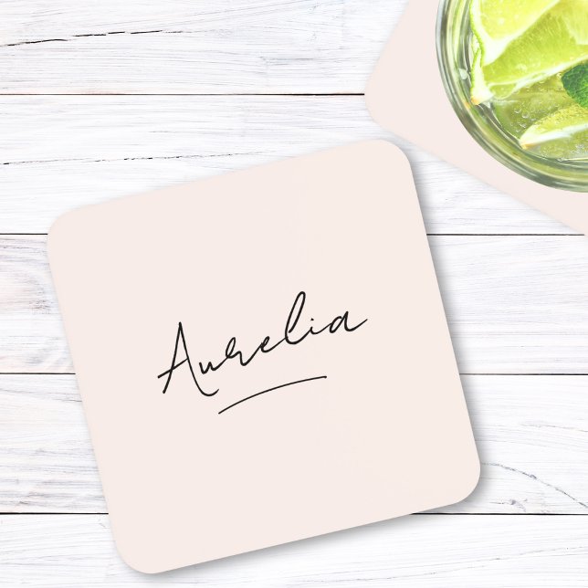 Porta-copo Monograma de assinatura digital moderna minimalist (Criador carregado)