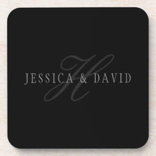 Porta-copo Monograma de Nomes e Sobrenome de Casais