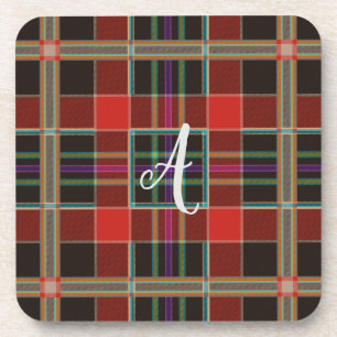 Porta-copo Monograma de Xadrez Multicoloração (Tartan), Nom