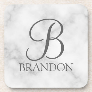 Porta-copo Monograma e Nome Personalizados de Script de Ângul
