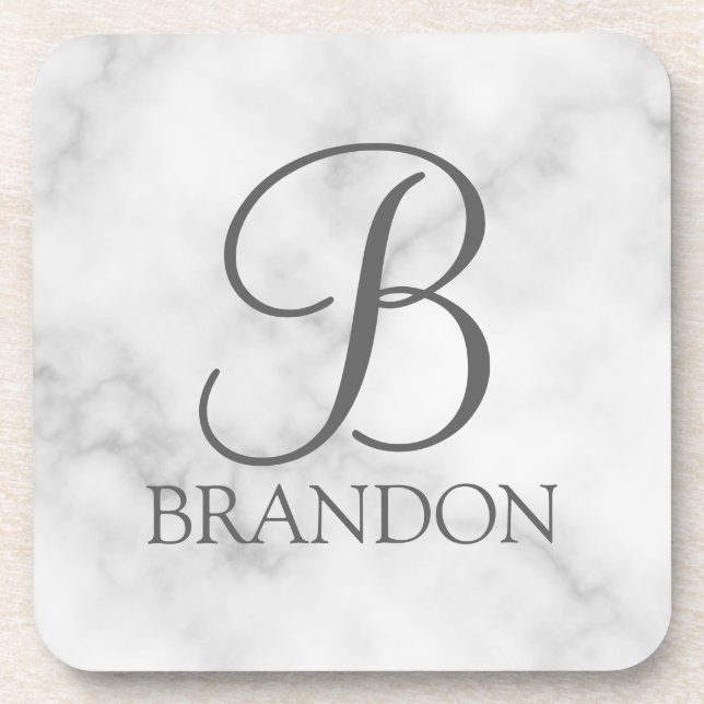 Porta-copo Monograma e Nome Personalizados de Script de Ângul (Frente)