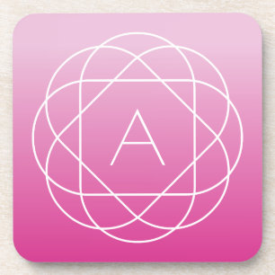 Porta-copo Monograma Geométrico Tipo Flor Bomba de forma ro