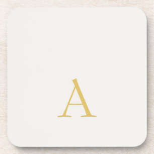 Porta-copo Monograma Inicial Profissional Cor Dourado e Paste