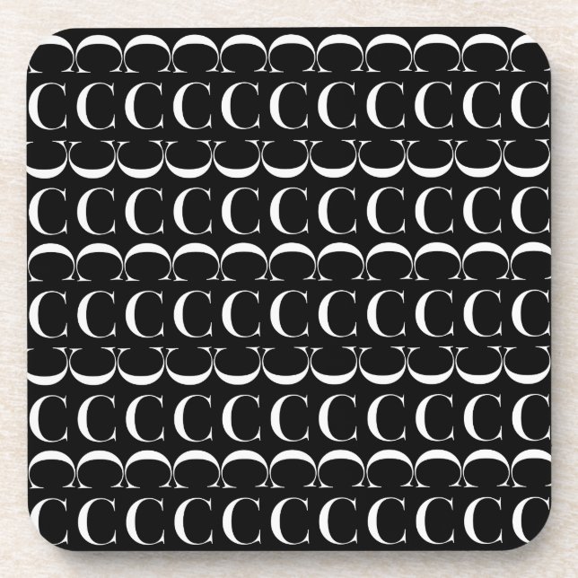 Porta-copo Monograma - Letra inicial C (Frente)