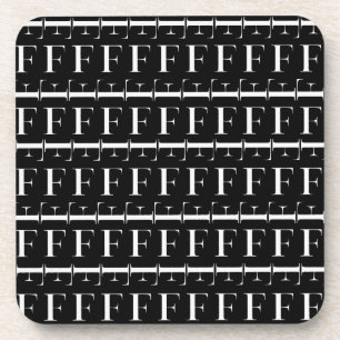 Porta-copo Monograma - Letra inicial F