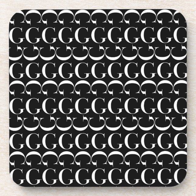 Porta-copo Monograma - Letra inicial G (Frente)