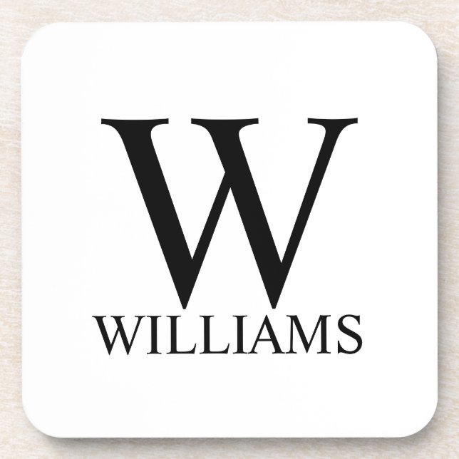 Porta-copo Monograma Personalizado Clássico e Co-Bebida de No (Frente)