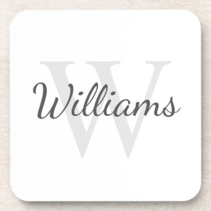 Porta-copo Monograma personalizado clássico e nome