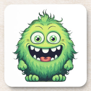 Porta-copo Monstro Verde Fofo Sorridente Desenho Animado