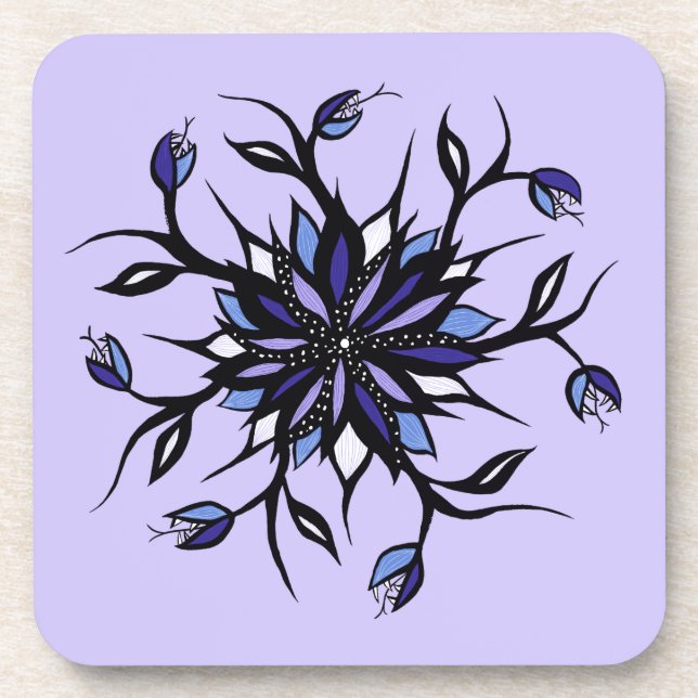 Porta-copo Monstros E Dentes De Mandala Floral Gótica (Frente)