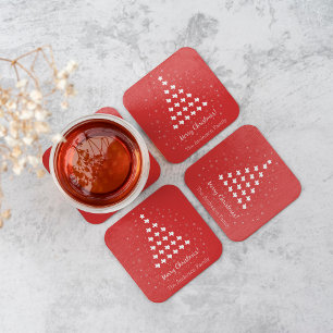 Porta-copo Montanha de Bebidas de Árvore de Natal Red Elegant