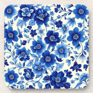 Porta-copo montanha-russa de cascata de flor azul
