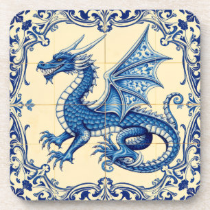 Porta-copo montanha-russa do dragão do céu de safira