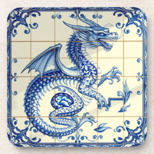 Porta-copo montanha-russa dragão serpente safira