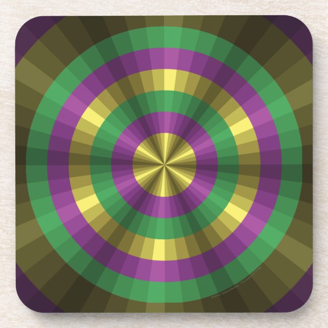 Porta-copo Montanha-russa Mardi Gras Illusion Square (Frente)