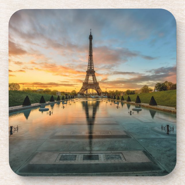 Porta-copo Monumentos | Torre Eiffel Sunrise (Frente)