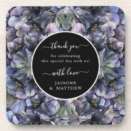 Porta-copo Moody Black Floral Classic Thank You Chic Wedding
