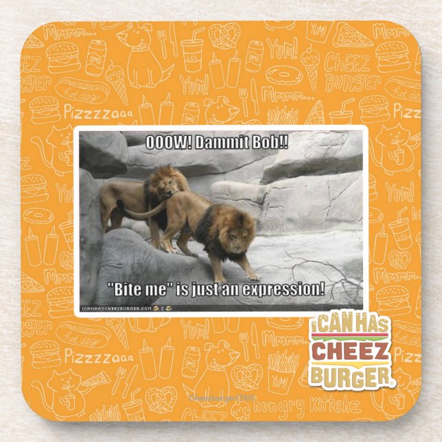 Porta-copo Morda-me é apenas uma expressão! (Frente)