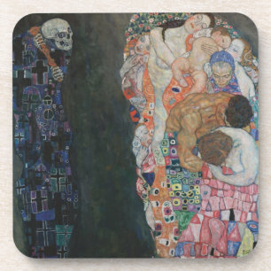 Porta-copo Morte e Vida por Gustav Klimt Arte Nouveau Vintage