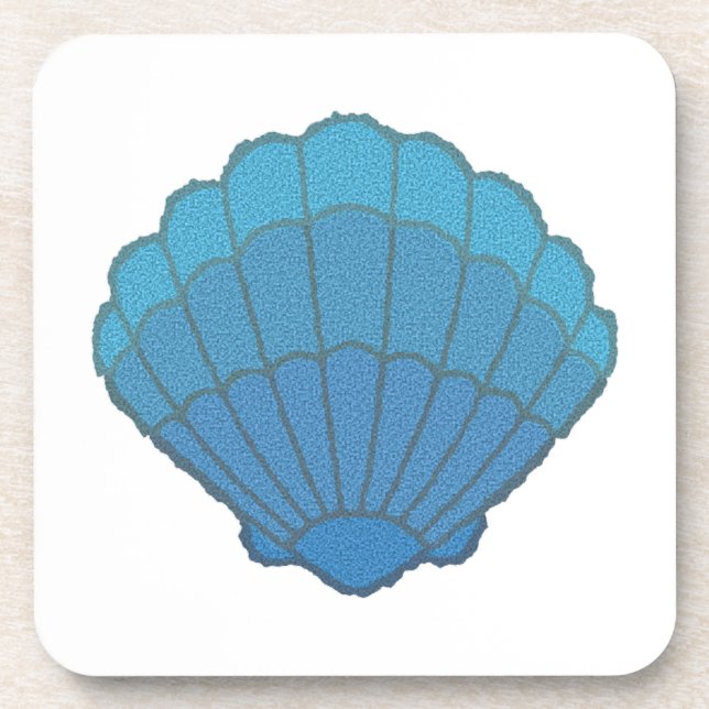 Porta-copo Mosaico de Seashell Azul (Frente)