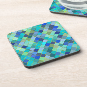 Porta-copo Mosaico Marroquino Azul Aqua