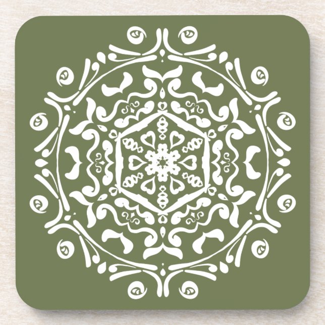 Porta-copo Moss Mandala (Frente)