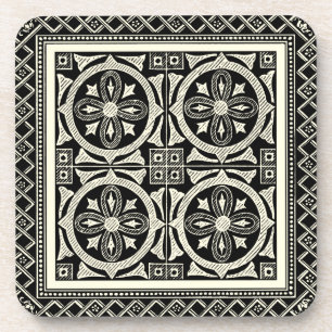 Porta-copo Motif de Mandala Preto e Branco por Vision Studio