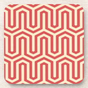 Porta-copo Motif deco egípcio - laranja coral