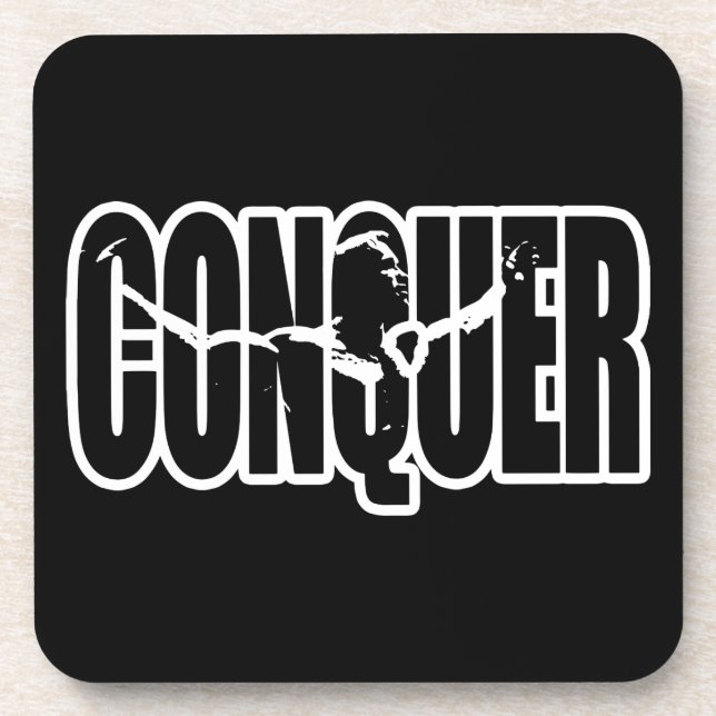 Porta-copo Motivação de Construção de Corpo - CONQUER (Frente)