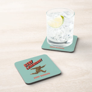 Porta-copo Motivação Divertida de Bigfoot Correndo