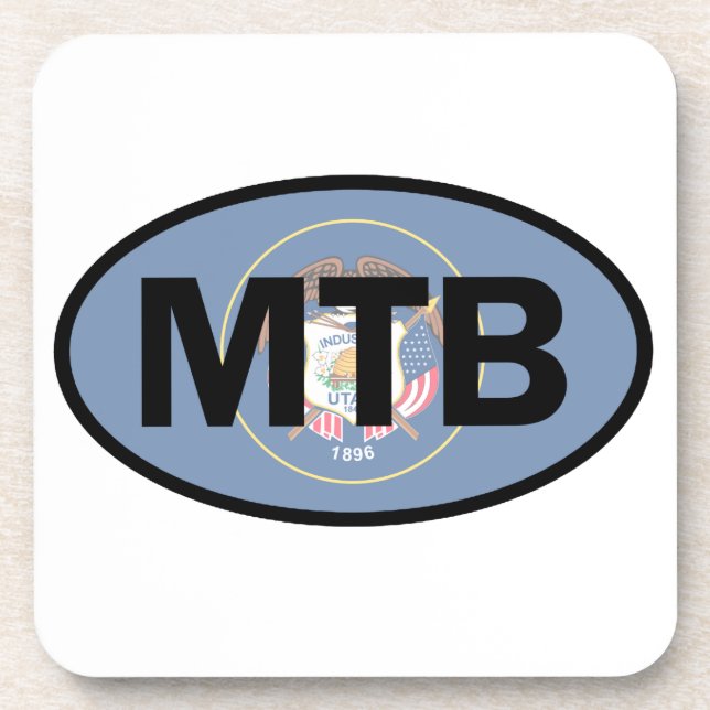 Porta-copo Mountain Biking Utah Flag (Frente)