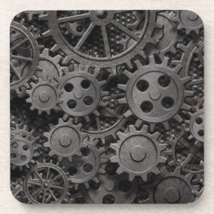 Porta-copo Muitas engrenagens do metal ou peças oxidadas