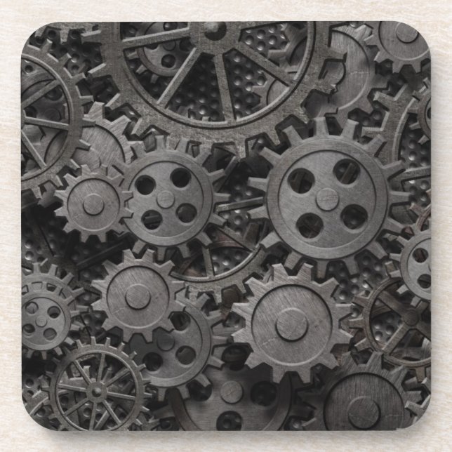 Porta-copo Muitas engrenagens do metal ou peças oxidadas (Frente)