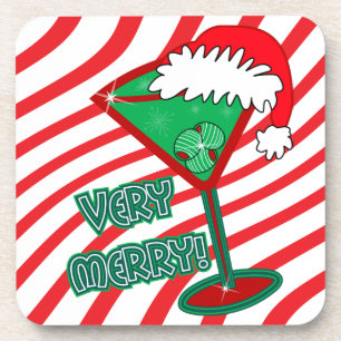 Porta-copo Muito alegre! Portas copos de Martini do Natal