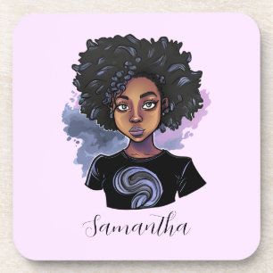 Porta-copo Mulher Afro-Americana Personalizada
