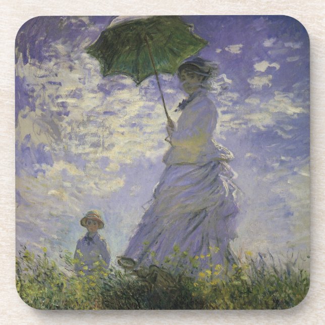 Porta-copo Mulher com Guarda-Sol de Claude Monet, Arte Antigo (Frente)